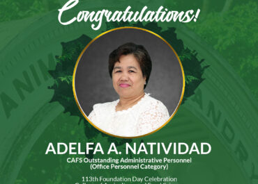 CAFS Awards IAS Staff as Outstanding Office Personnel